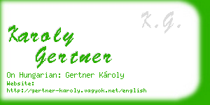 karoly gertner business card